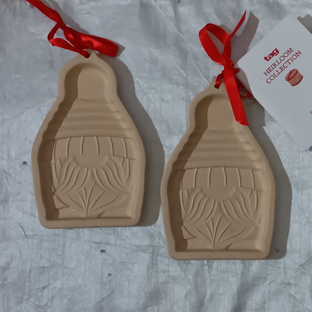 Terracotta Wall Hanging with Red Ribbon